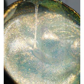 Hard Builder Gel for Nail Overlays, Extensions, and Strengthening, Mermaid #1 Chameleon with Sparkling Shimmer