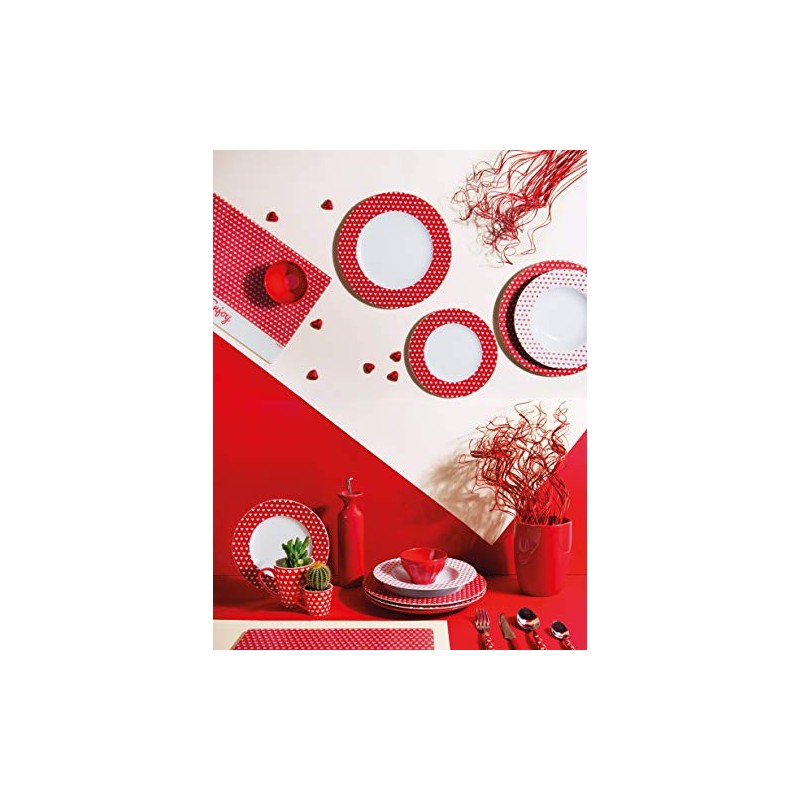 Excelsa Enjoy Forchetta Cuoricino, Acciaio Inossidabile, Rosso, 19x2x1.8 cm
