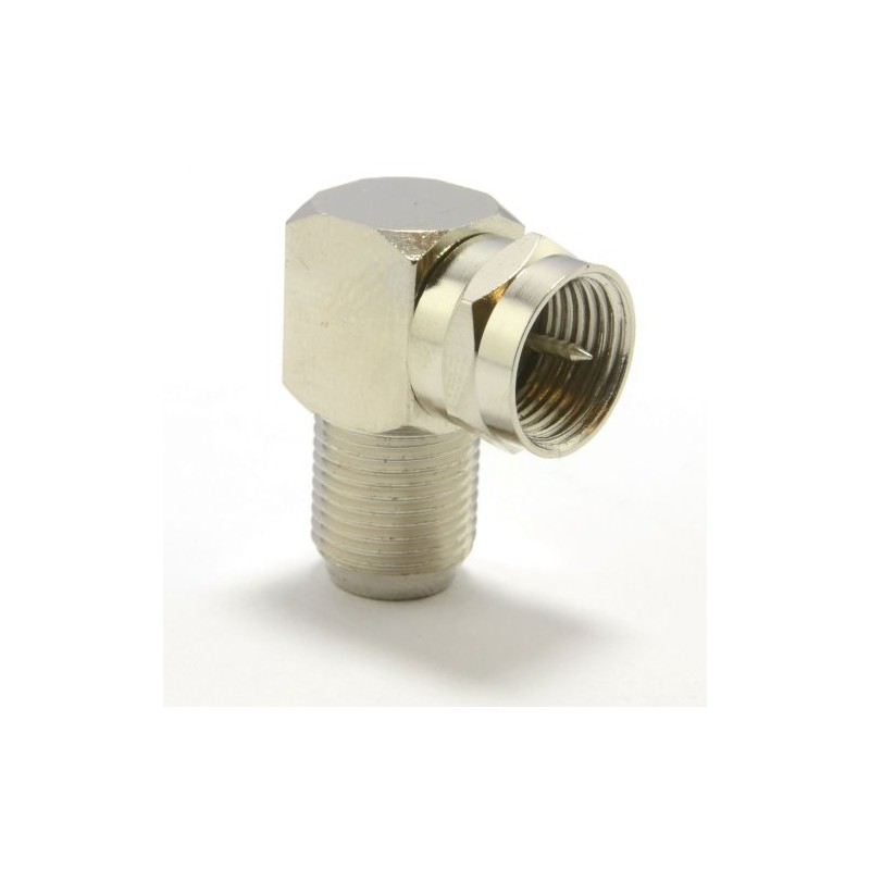 kenable F Type Satellite Socket to Right Angle Male Plug