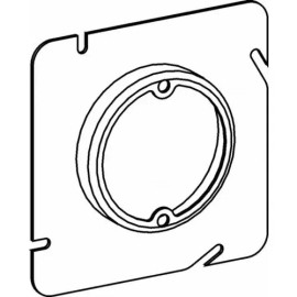 Orbit 53100 5 Inch Square 1 Inch Raised Steel Plaster Ring 4-11/16" Square 5S