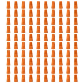 100 PCS P3 Orange Spring Insert Twist Caps Connection Electrical Wire Connectors Nuts Screw Terminals Assortment (Orange)