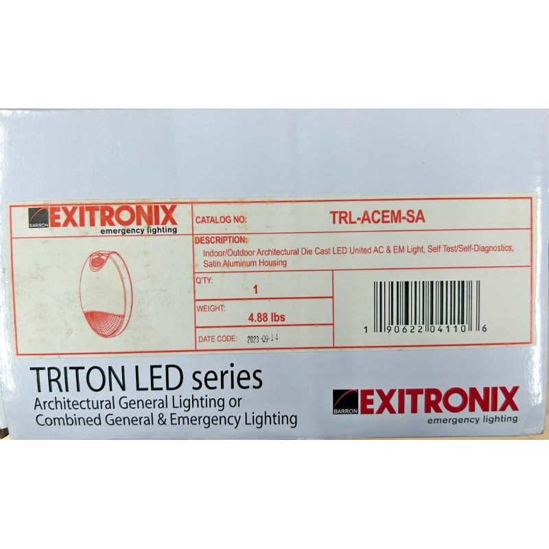 Exitronix Indoor/Outdoor Die Cast LED Light Satin Aluminum Finish (TRL-ACEM-SA)