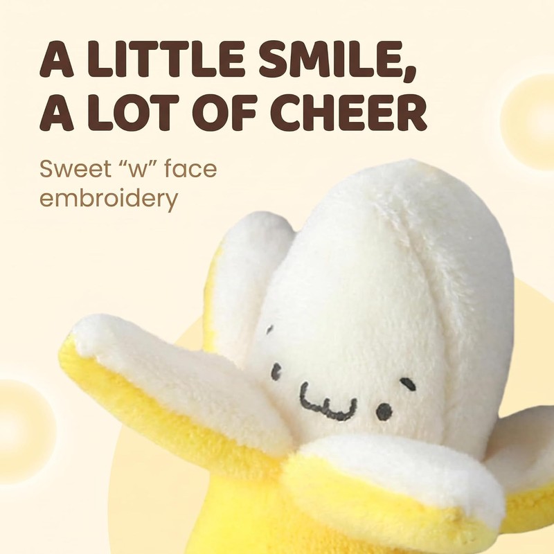 Yellow Peeling Banana Decoration, Birthday Gift PP Cotton Peeling Banana