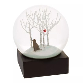 CoolSnowGlobes Chocolate Labrador Retriever in Woods Snow Globe CoolSnowGlobes - Dog Home Décor