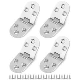 QWORK® 4 Pieces Two Leaf Hinges with Screws Door Hinge Door Hinge for Table Cabinet Table Folding Table Tool Boxes