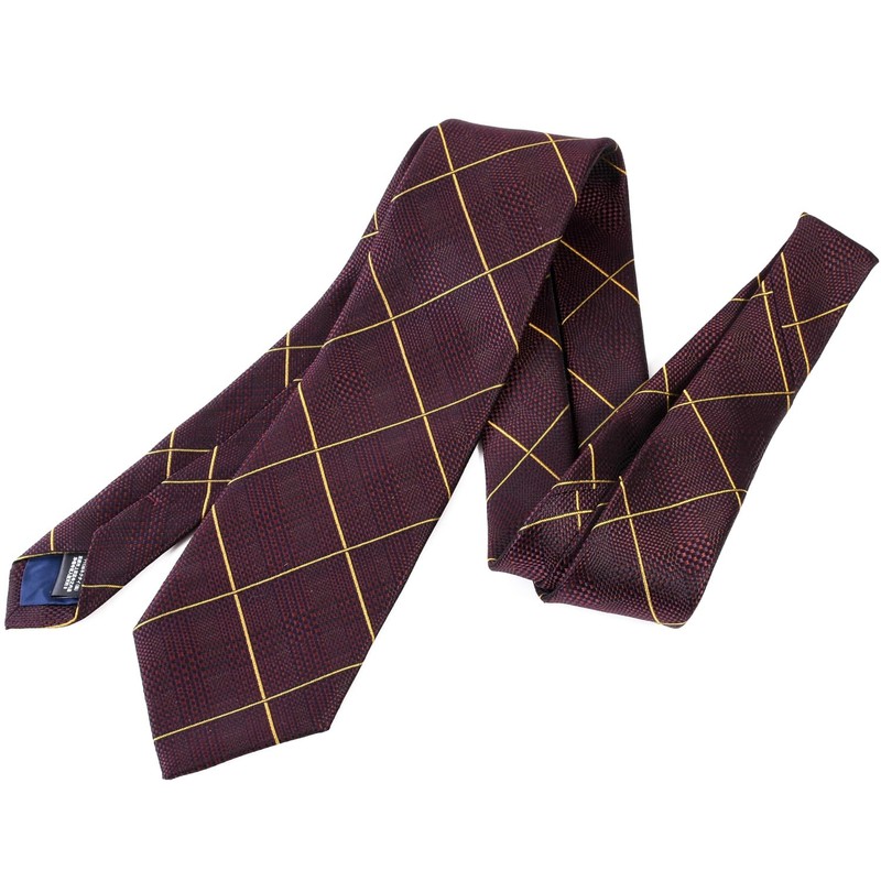 Michi Kolondon Brand Necktie, Made in Japan, 100% Silk, Jacquard