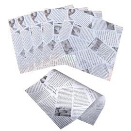100Pcs 10 x 10 inch Sandwich Wrap Paper Newsprint Deli Basket Liner Wrap Greaseproof Food Baking Parchment for Breads French Fries Sandwiches Burgers White