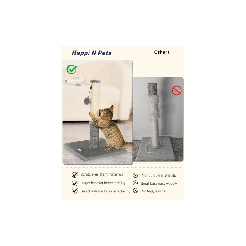 Happi N Pets Cat Scratching Post, Cat Scratcher for Indoor