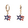 Puerto Rico Star Flag Earrings for Women, Patriotic Jewelry for