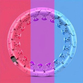 Smart Weighted Fitness Hoop For Adults, Massage Workout Equipment, Gift Adults And Beginners - Color: Pink