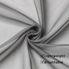 OWENIE Short Grey Sheer Curtains 36 Inches 2 Panels Set