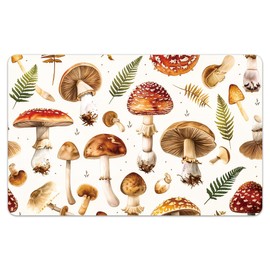 Peacoblue Bank Card Sticker Colorful Mushroom Credit Debit Card Custom Skin Cover Protector, 2 Styles Waterproof Scratch-Proof and Attractive Decal for Most Popular EBT Transportation Key Card
