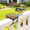 Set of 2 Metal Platform Bird Feeder Tray with 4