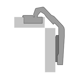 Hettich 9090109 Universal Hinge for Corner Cabinet Folding Doors Without Self Closing Feature