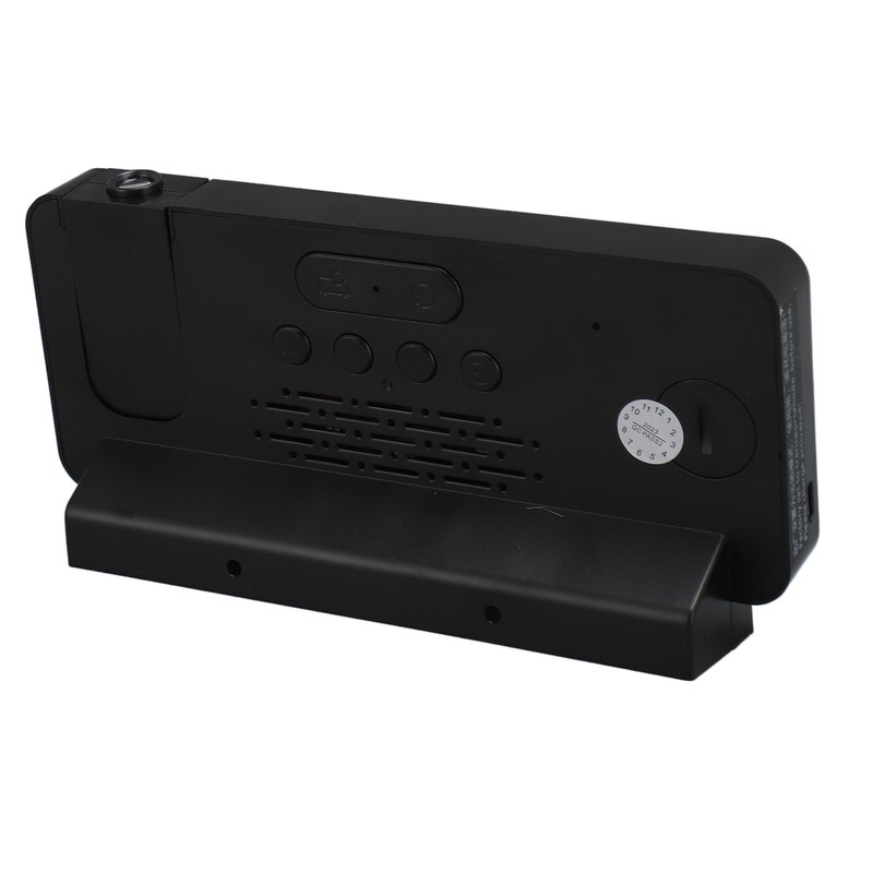 Projection Alarm Clock USB Rechargeable White Light Snooze Function Adjustable