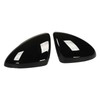 2Pcs Door Mirror Cap Left Right Glossy Black Rearview Mirror