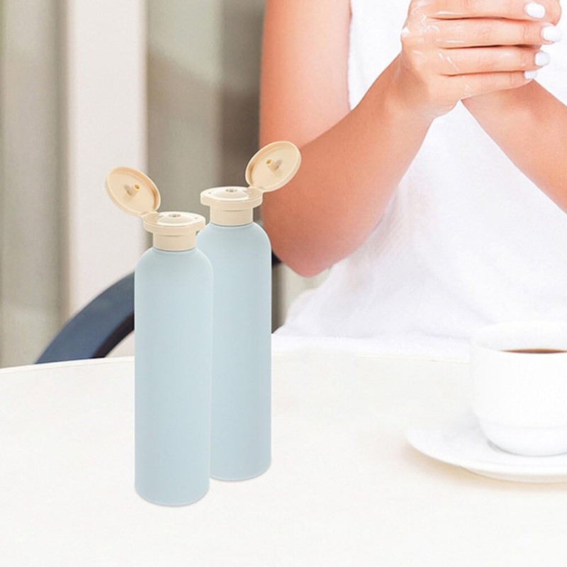 NOLITOY Travel Toiletry Bottles Set 4pcs Refillable Shampoo Dispenser Bottles