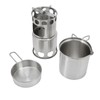 Stainless Steel Cookware Set Portable Camping Stove Cooking Pot Set