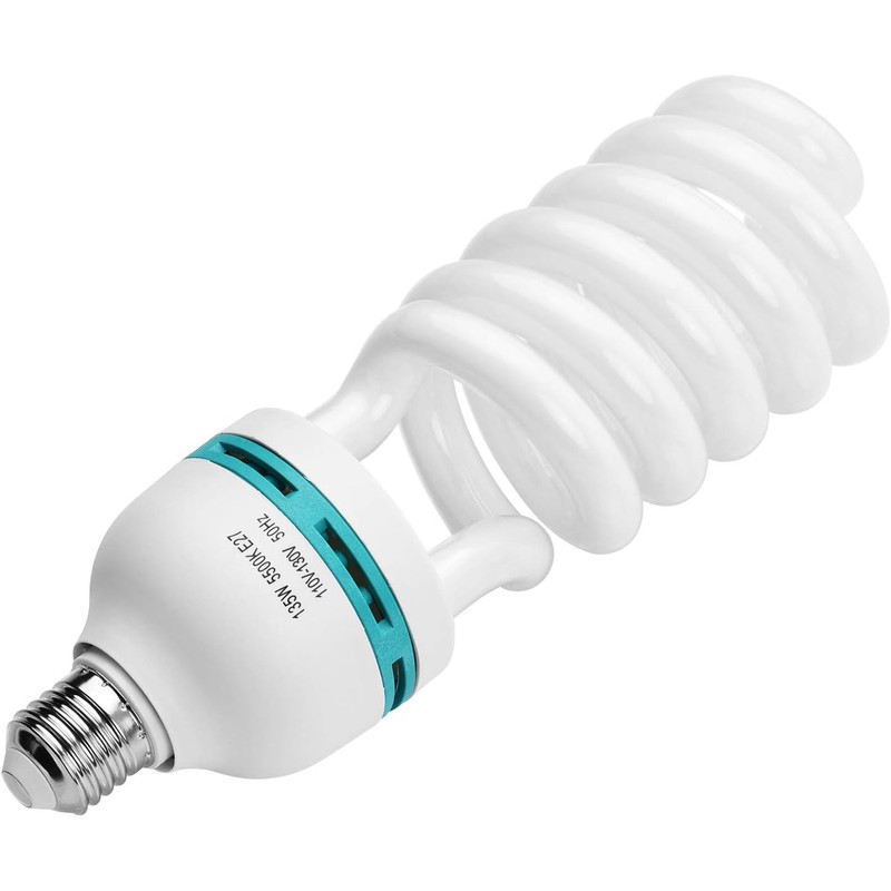 Andoer Spiral Fluorescent Light Bulb 135W 5500K CRI90 Daylight Bulb