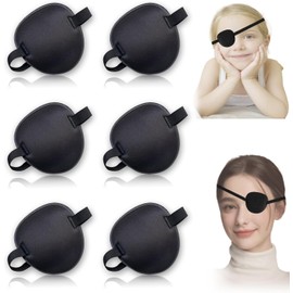 Parches de Ojos Ajustables,6 Parches para Ojos Perezosos,Parches Oculares para Ambliopía De Ambliopía para Ojos Izquierdo O Derecho Parches para Entrenamiento de Ojos Perezosos (Negro)
