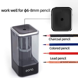 Eono Electric Pencil Sharpener, Heavy Duty Helical Blade Pencil Sharpener Operated by AC Adaptor with Auto Stop Function for Kids School Classroom Office Home and Stationery Gifts