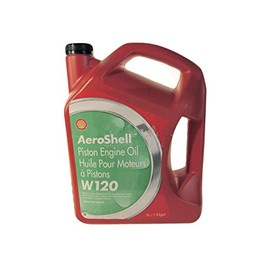 AeroShell Oil W120 SAE Grade 60 Ashless Dispersant Aircraft Oil - 5 Liter Jug