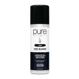 Pure Blends Black Root Blender, Concealer & Touch Up Spray Blend Roots, Hide Thinning Hair & Create Volume With Temporary Mineral Based Pigment Fast Drying, Non Sticky & Water Resistant 2.5 Oz