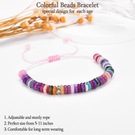 FIEEFX 14 Year Old Girls Birthday Gifts Ideas, 14th Birthday Gifts for Girls, Natural Beads Stone Birthday Bracelet Gifts for 14 Year Old Girl, Happy 14th Birthday Card for Teen Teenage Girls