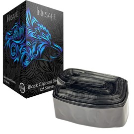 Inksafe Black Tattoo Clip Cord Covers/Sleeves 5cm x 80cm - Box of 125