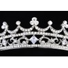 SAMKY Wedding Bridal Hair Accessories Silver Rhinestone Crystal Tiara Crown