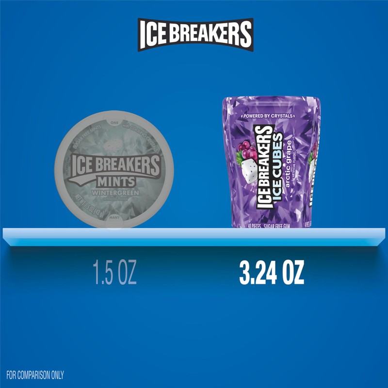 ICE BREAKERS Ice Cubes Arctic Grape Sugar Free Chewing Gum