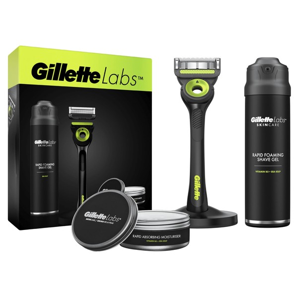 Gillette Labs Set Black & Neon razor + Shave Gel