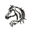 Horse Sticker Black