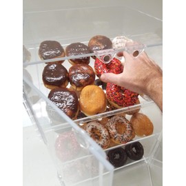 Self Serve Pastry or donut display case 3 trays for deli bakery convenience stores Display it and keeps fresh