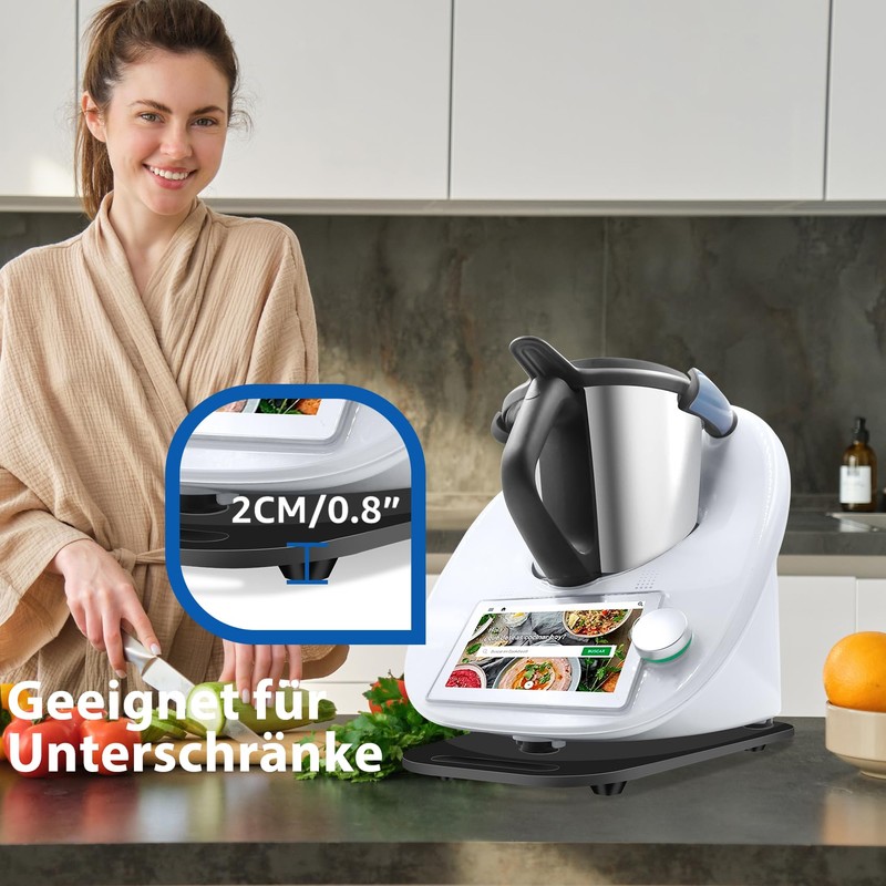 Sliding Board for Thermomix TM6 TM5 (Black with Handle)