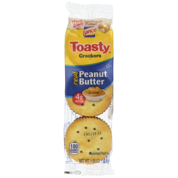 Lance Toast Toasty Peanut Butter Crackers 40 Pack Box, 51.4 Ounce