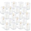 20 Pack White Unscented Glass Cup Candles - 15-20 Hour