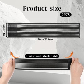 2 Pcs Hamstring & Thigh Calf Compression Sleeve Wraps, Adjustable Knee Lower Leg Calf Support Bandage Elastic Compression Sleeve for Men and Women Sport, Black