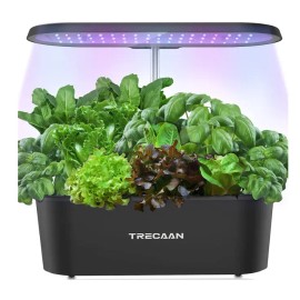 TRECAAN 7 Pods Hydroponics Grow System w/ LED Grow Light, Indoor Herb Garden Kit