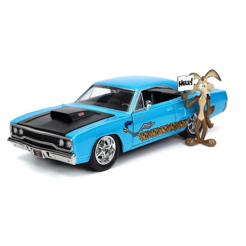 Jada 1:24 Diecast 1970 Plymouth Roadrunner con Figura Wile E