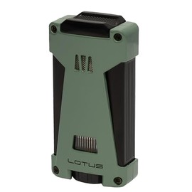 Lotus 83 Triple Jet Torch Lighter – Windproof & Refillable for Cigar (Green & Black)