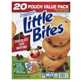 Entenmann's Little Bites Chocolate Chip Muffins, 1.65 oz, 20-Count Kids Snacks