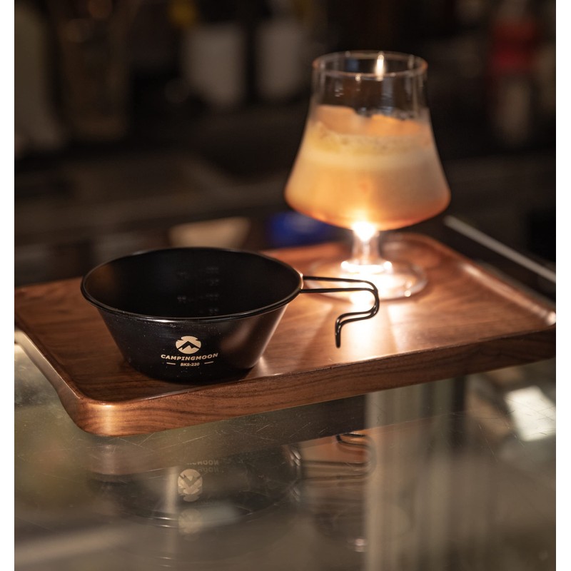 Camping Moon BKS-220-2P Shera Cup, Black, Black Shella, Camping Cup,