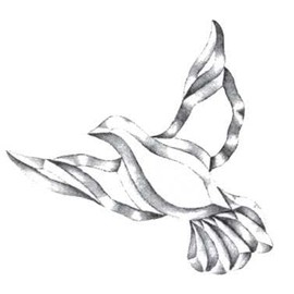 9" x 10" GST Clear Glass Flying Dove Bevel Cluster GST8