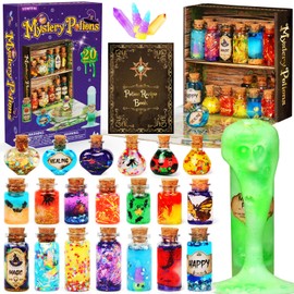 UOMTFAI Mystery Potion Craft Kit for Kids, Mix 20 Magic Wizard Potion, Creative Christmas Decorations Birthday Gifts Toys for Boys and Girls Age 6 7 8 9 10+