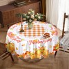 Sundonix Thanksgiving Fall Table Cloth Decoration - Autumn Pumpkin Plaid
