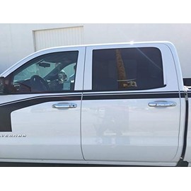 eLoveQ Chrome Door Handle/Tailgate Handle/Mirror/TailLight/Stainless Steel Window Sill/Pillar Post Cover Compatible with 14-18 Chevy Silverado/GMC Sierra (Handle Cover)