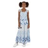 Speechless Girls' Sleeveless Maxi Chiffon Dress and Sunglasses, Ivory/Blue, 16