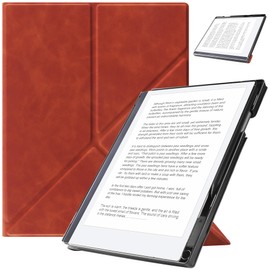 HoYiXi - Protective Case for Remarkable 2 10.3 Inch Digital Paper (2020 Released) - Premium PU Leather with Folding Stand, Pen Holder, Fit Remarkable Paper Tablet with 10.3 Inches, Brown