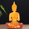 Transparent Sitting Buddha Statue Resin Buddha Figurine Sculpture Home Office